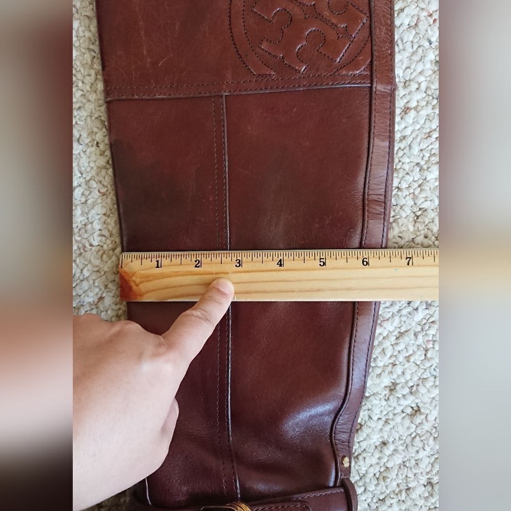 TORY BURCH chestnut brown Leather Riding Boots size 7M - Picture 8 of 12